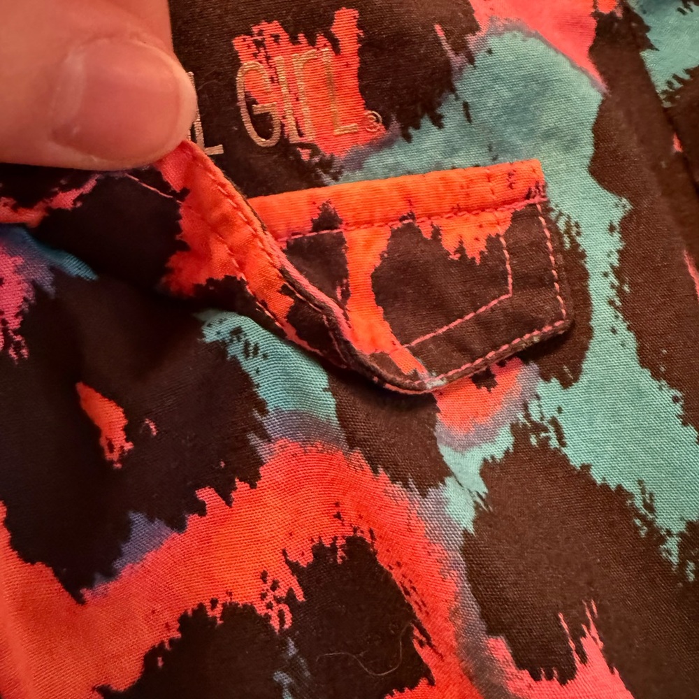 Colorful Leopard Print Button-Up Shirt - Picture 3 of 5